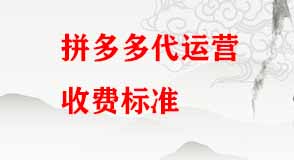 拼多多代運營收費標(biāo)準(zhǔn)