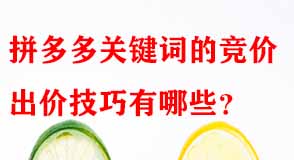 拼多多關(guān)鍵詞的競(jìng)價(jià)出價(jià)技巧有哪些